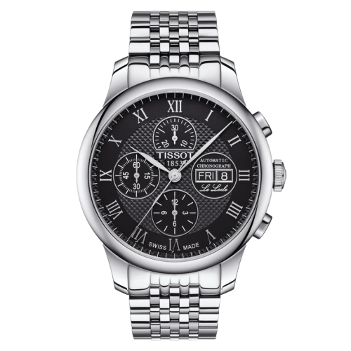 Tissot Le Locle 42.3 Valjoux Chronograph Stainless Steel / Black / Bracelet